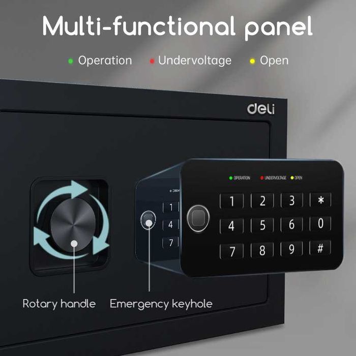 Seyf deli Сейф 250x350x250 ET530 Deli  9.7кг Скидки !!! Акция !!!