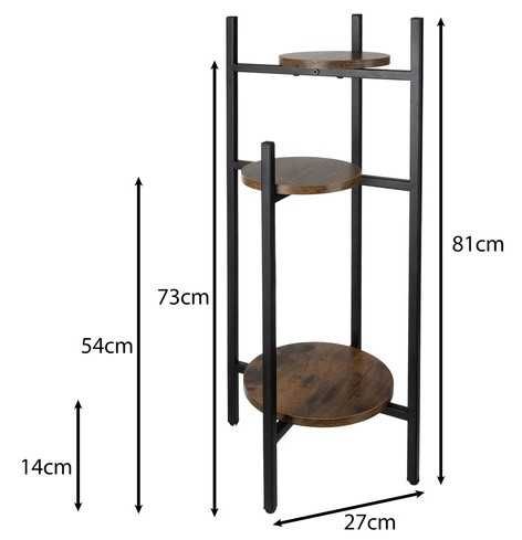 Красив ъглов цветарник - метална стойка за три саксии
