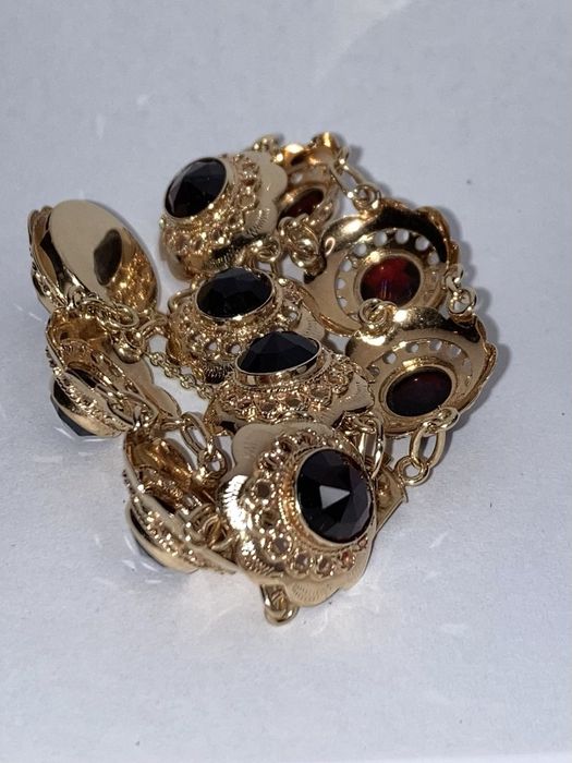 Bratara vintage aur 14kt.cu granate