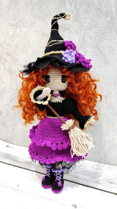 Кукла вязаная Ведьмочка