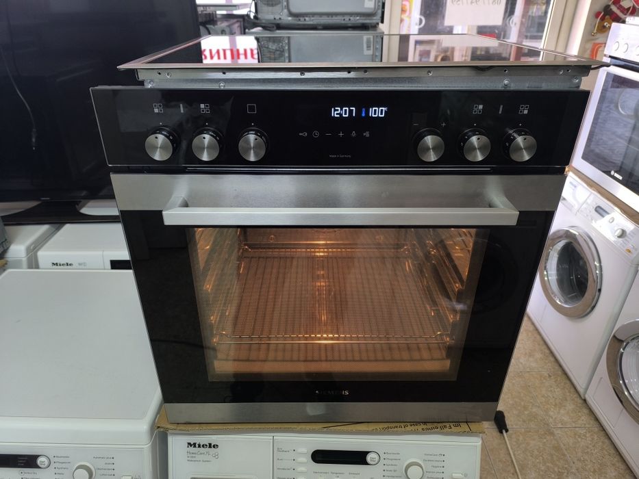 Фурна с котлони Siemens HE378GTS0 - 71 литра . Пиролиза.