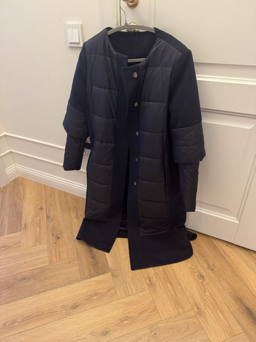 Пальто комбинированное