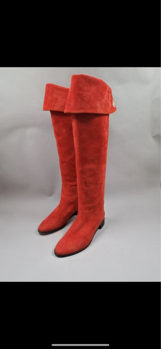 Сапоги замшевые крутые