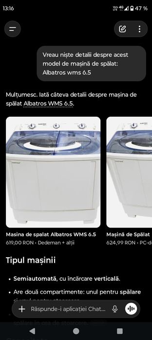 Mașină de spălat Albatros