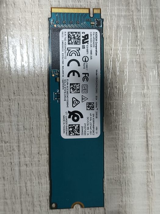 Продаётся SSD KIOXIA 256GB NVMe M.2 в хорошем рабочем состоянии