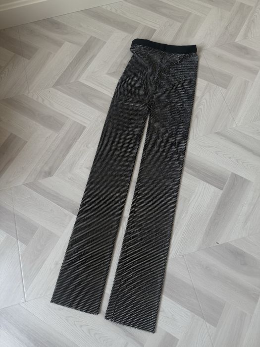 Женсие штаны сетка с блестящими камнями