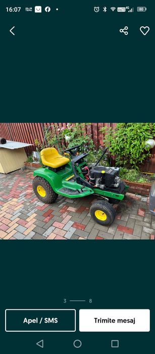 Vând tractoras pt tuns gazon și motocultor