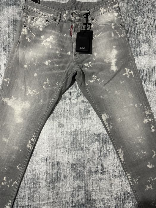 Blugi Dsquared2 gri, autentici, noi