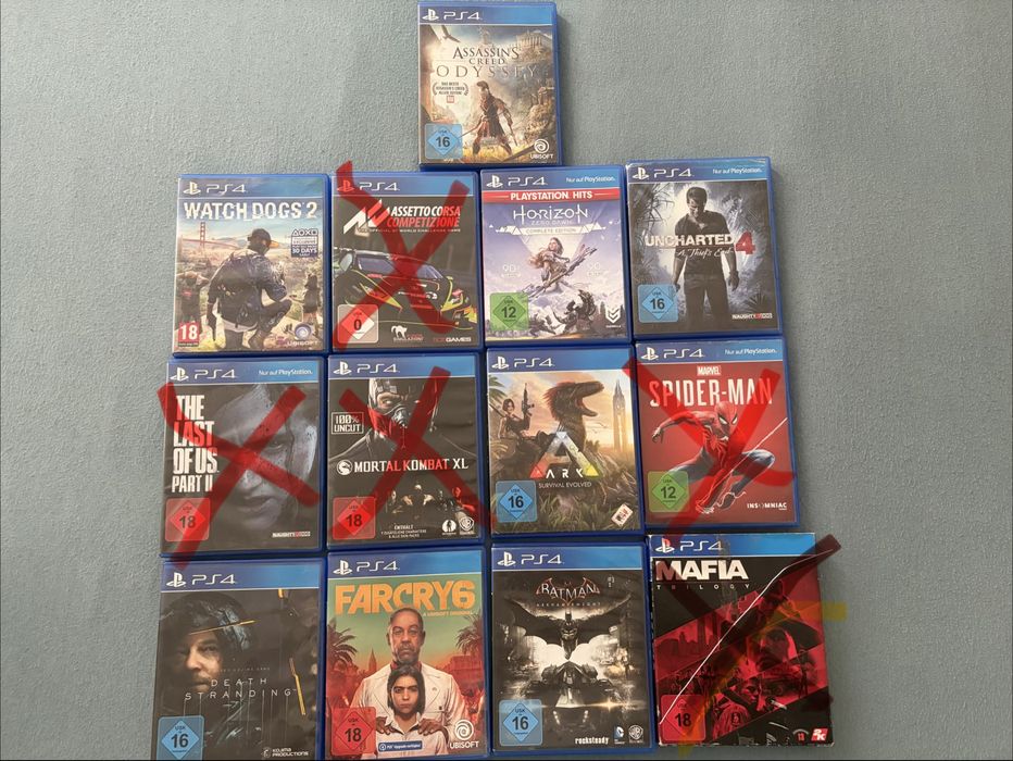 Игри за PlayStation 4 може да се закупят на цена от 10€ за игра.