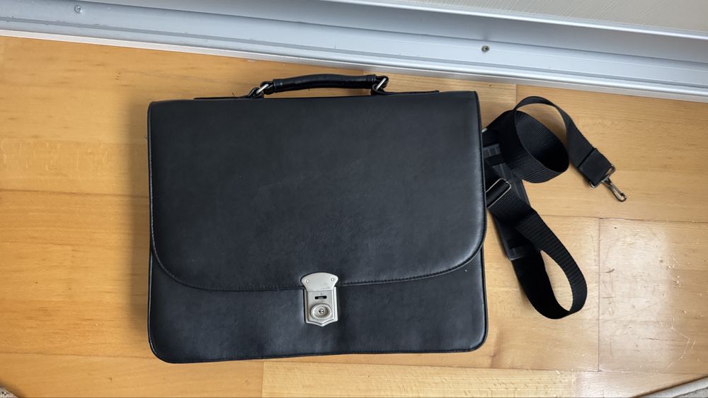 Servieta piele naturala 100% autentica geanta laptop acte birou office