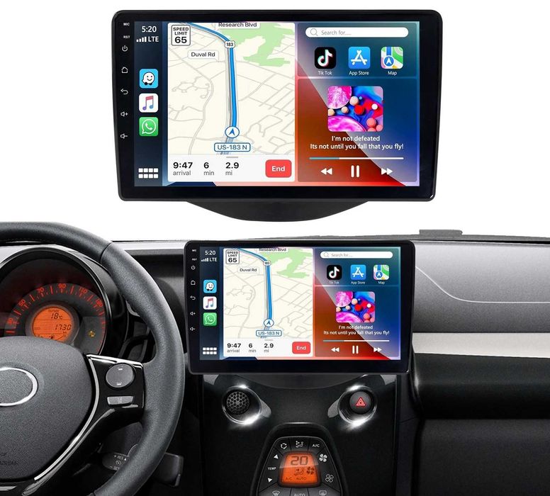 Мултимедия за Toyota Aygo Citroen C1 Peugeot 108 навигация DIN Android