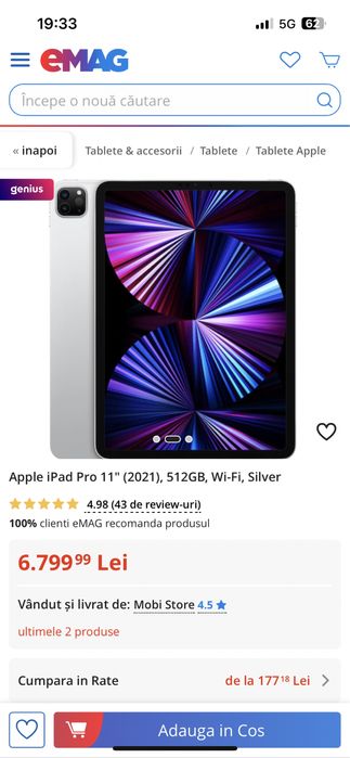 iPad pro memorie 512- defecta