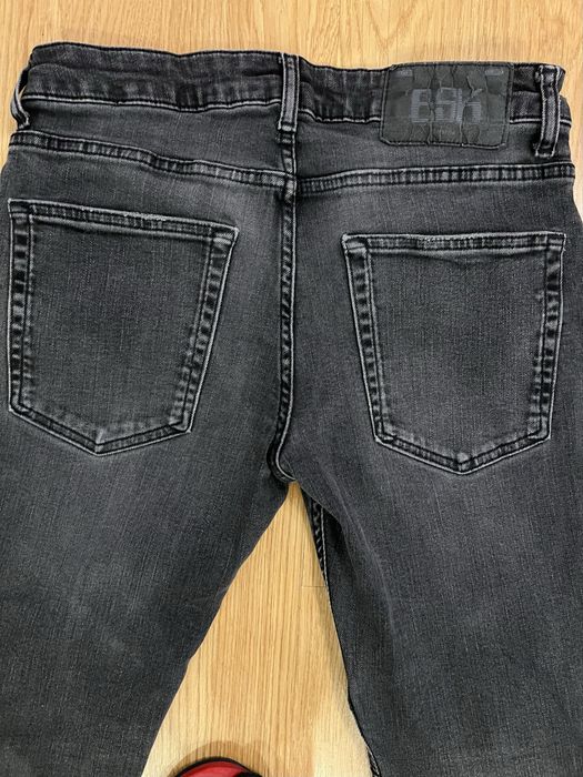 Jeans Bershka negri biker skinny - marime EUR 38