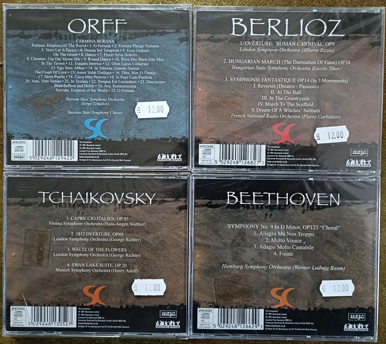 4 CD -uri sigilate cu muzică clasică