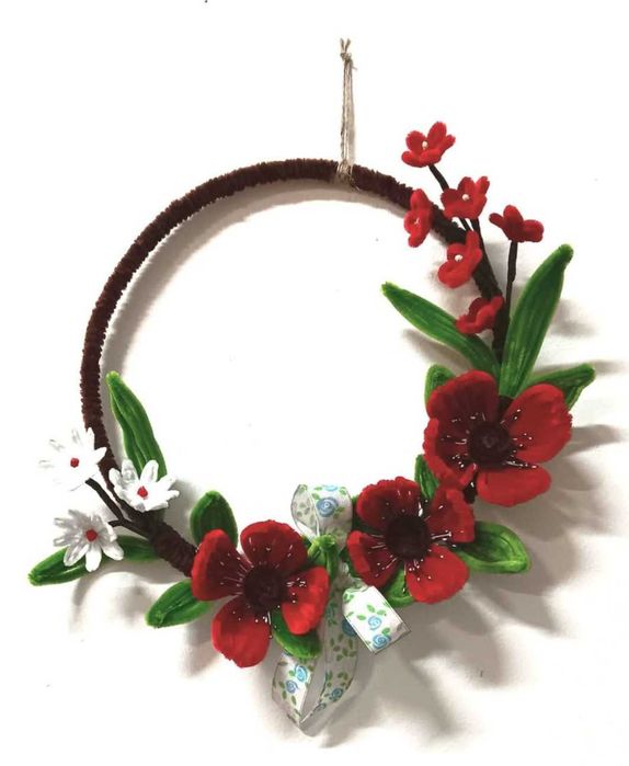 3D картини от плетени цветя