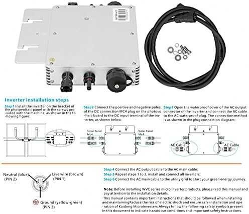 REDUS de la 1070RON, Micro Inverter solar 700W, conectivitate WiFi + APP, 99.5 Eficenta conversie