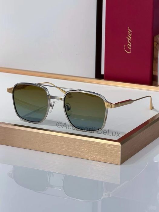 Ochelari de Soare Cartier Aviator CT0610S Noi Full Box  Gold