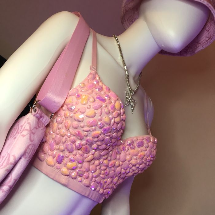 Бюстие/топ с камъни тип корсет