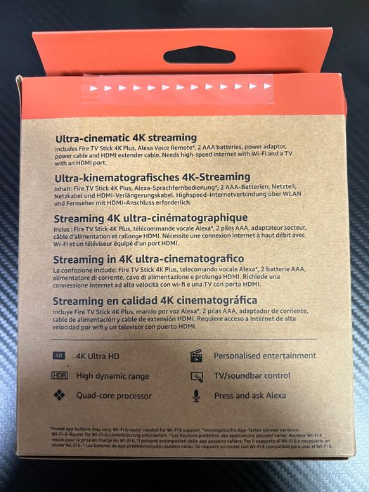 Amazon Fire TV / Firestick 4 Plus - 8GB ЧИСТО НОВ