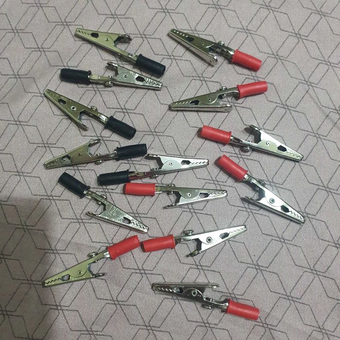 Rosu-Negru-Cleme Crocodil pt Cablu-Terminal Cablu Testare-Cleste Test