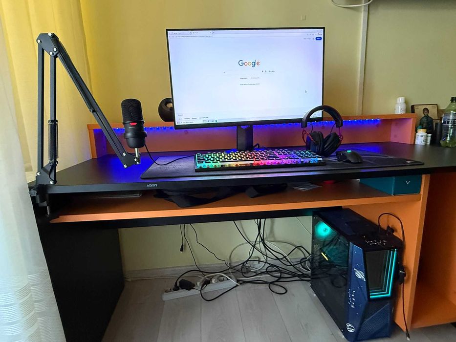 Setup Complet Gaming – PC + Monitor + Periferice HyperX & Logitech
