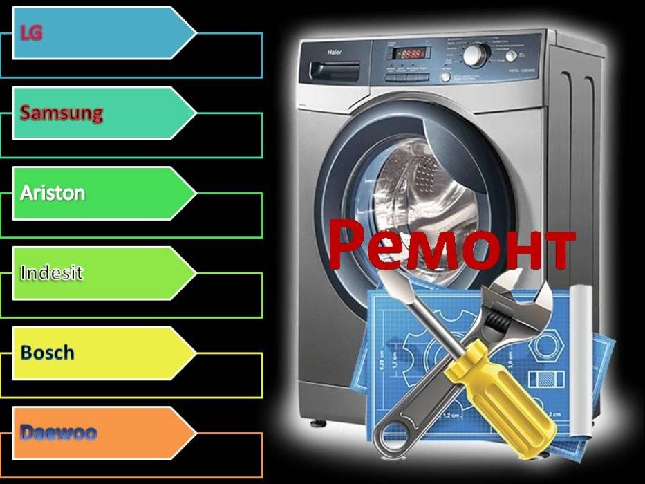 Ремонт стиральных машин. Indesit  SAMSUNG LG  Ariston...