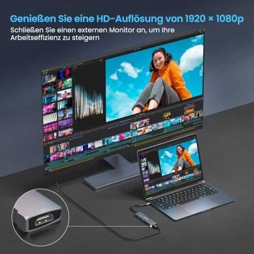 Нов хъб USB C адаптер 5 в 1 HDMI USB 3.0 USB 2.0 SD Micro SD за лаптоп