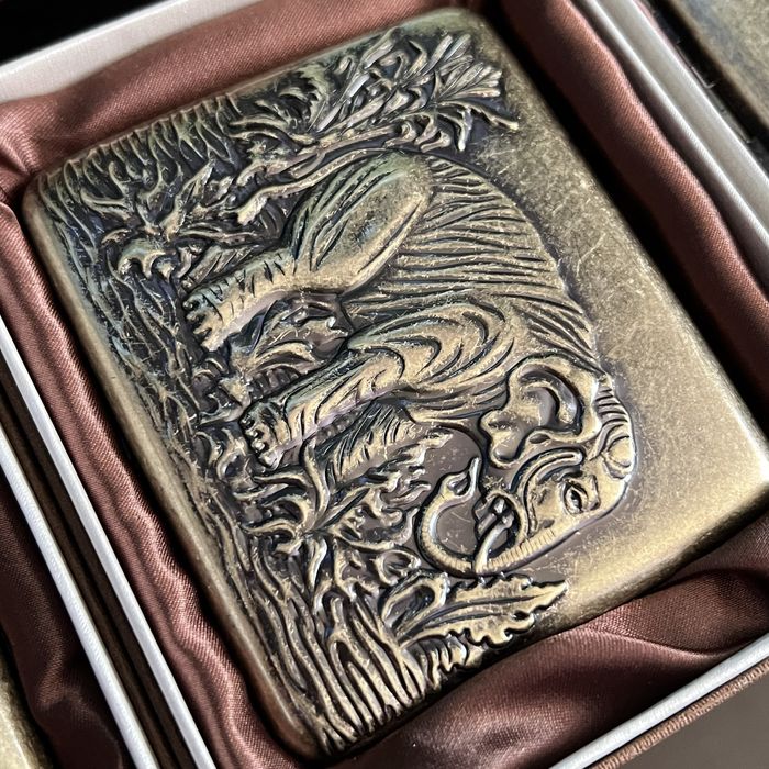 винтидж ретро табакера за цигари 85mm King Sizeх неръждаема стомана