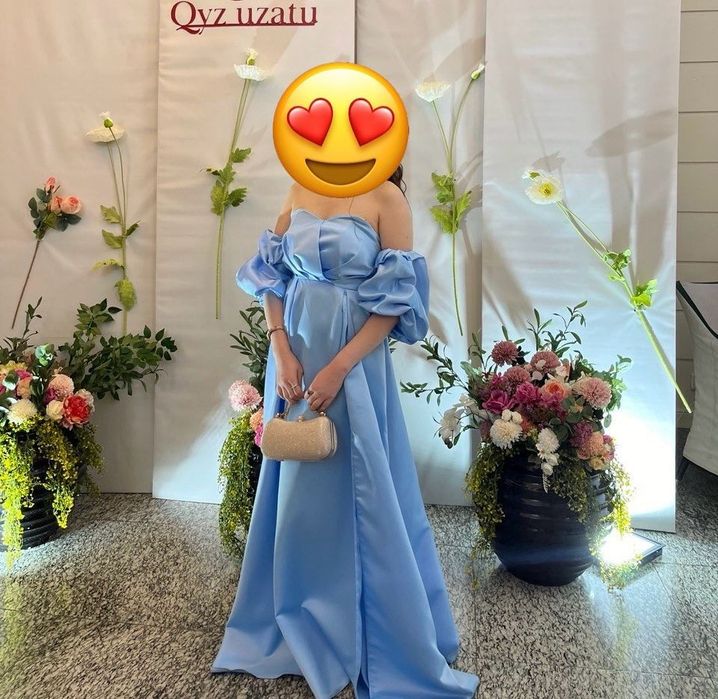 Голубое платье 42 размер