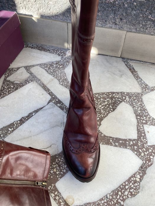 Cizme din piele Sciapo în cutia originală