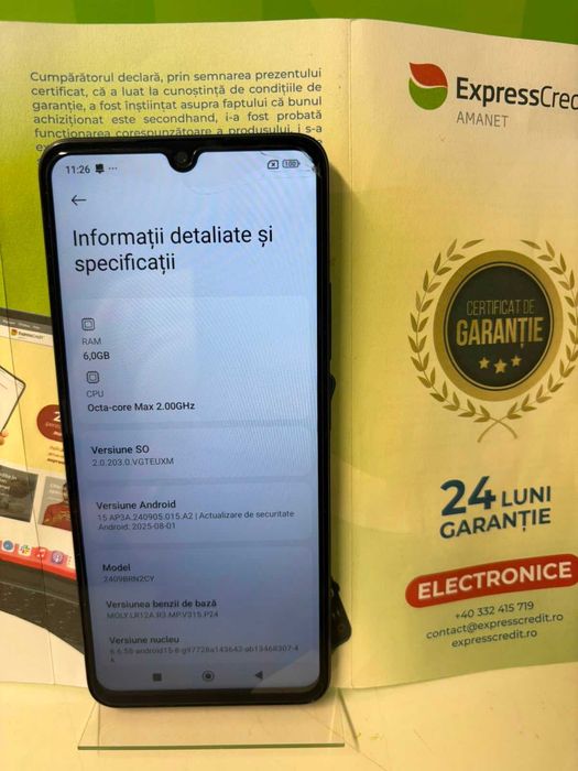 Telefon Xiaomi Redmi 14C 5G (B.61682-Tatarasi) Garantie 2 ani-350 lei