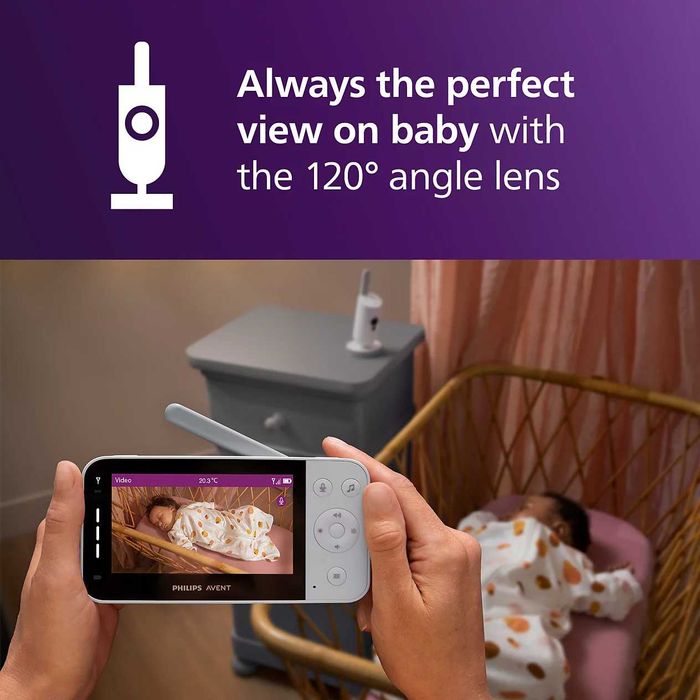 Philips Avent SCD951/26, Видеофон/Бебефон, HD камера, нощно виждане, детекция на движение (Нов, Неразопакован)