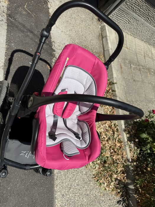 Бебешка количка с кош за новородено, летен кош и кошница за кола Zippy