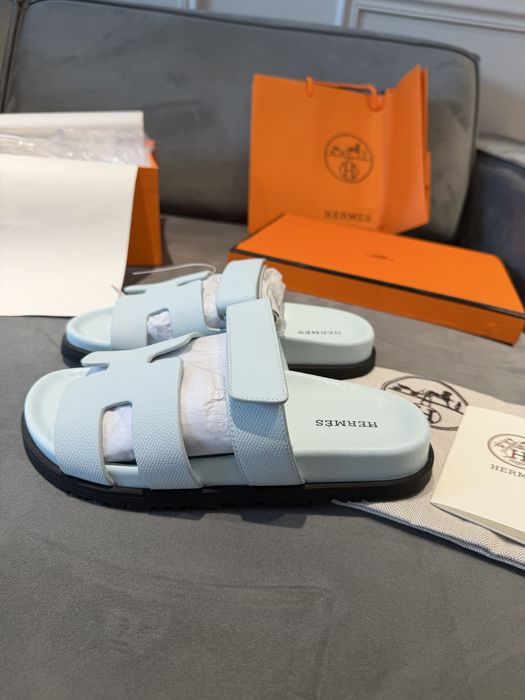 Hermès Chypre – Bleu Ciel / Light Blue – set complet