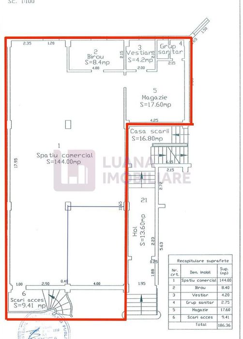 Spatiu comercial 177 mp | zona Strand | vitrine la strada