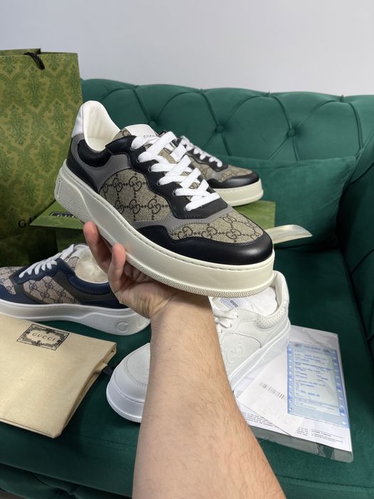 Adidasi Gucci GG piele naturala Full Box colectie noua