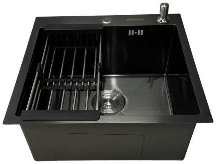 Мойка врезная BLACK 500x450×225
