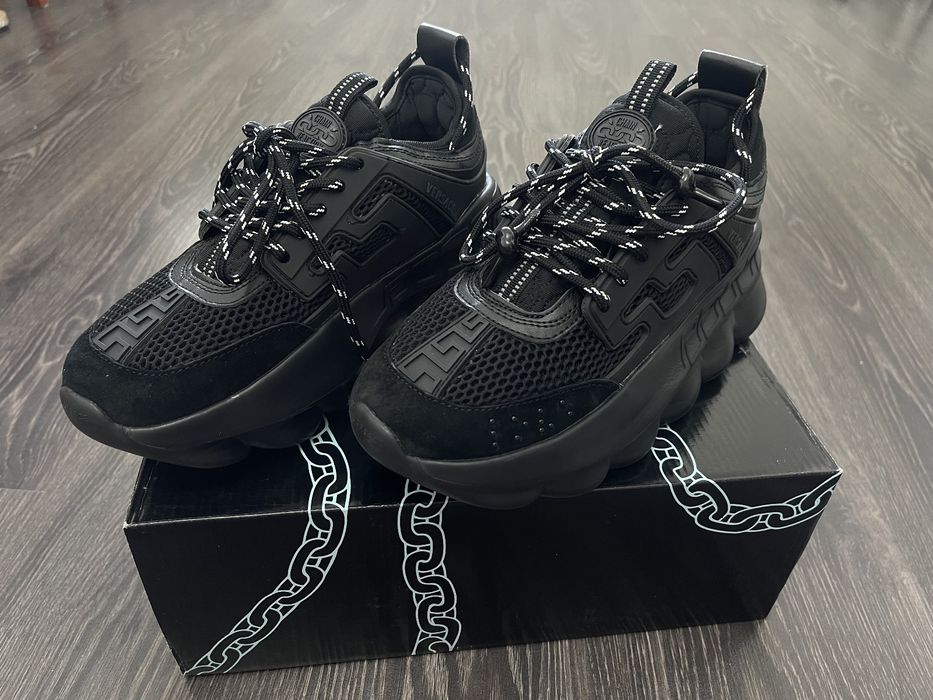 Versace chain reaction negru piele full box