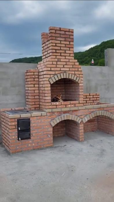 Grătare rustice din cărămidă