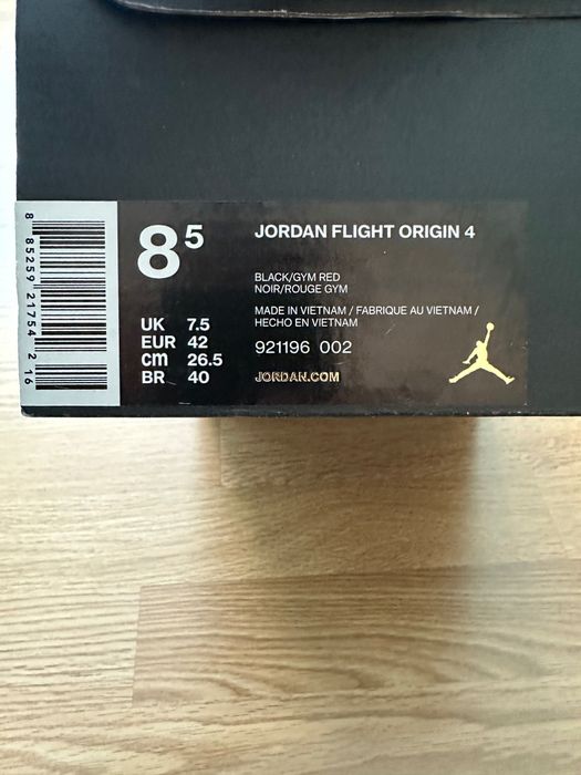 Jordan Flight Origin 4