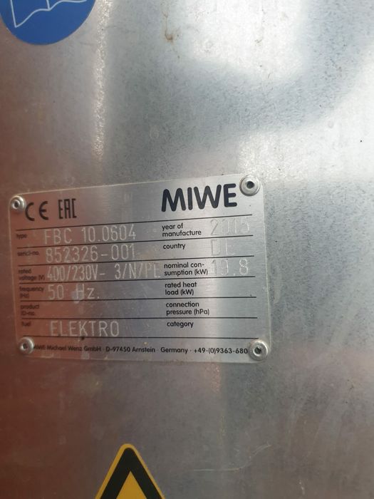 Продавам 2бр. конвектомати/фурни Miwe FBC 6.0604/10.0604