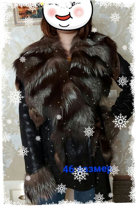 Новая кожаная дубленка. Размер М