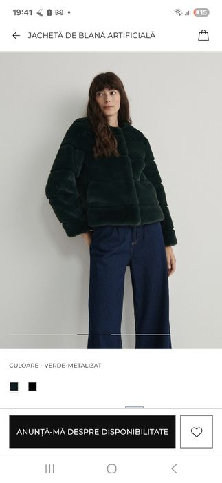 Jacheta blana artificiala Reserved