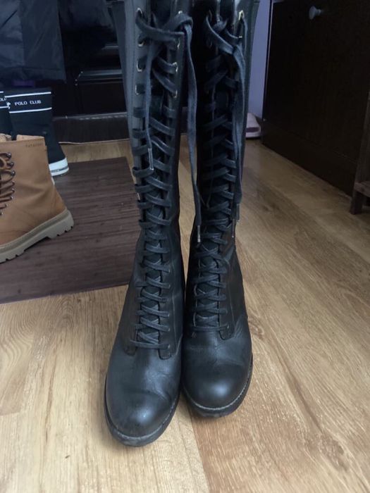 Черни кожени ботуши Timberland, номер 39,5