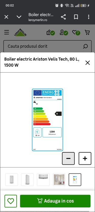 Vând boiler Ariston 80L, nou, dar fara ambalaj
