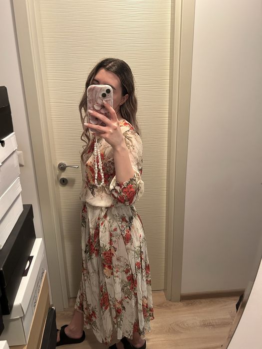 Set de 2 X Rochie midi cu imprimeu nouă