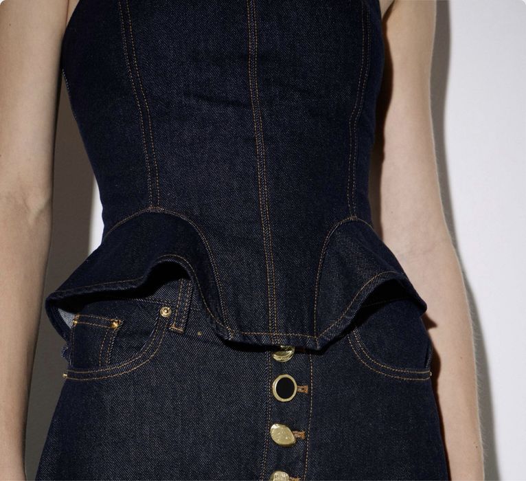 Новый джинсовый корсет с Lime