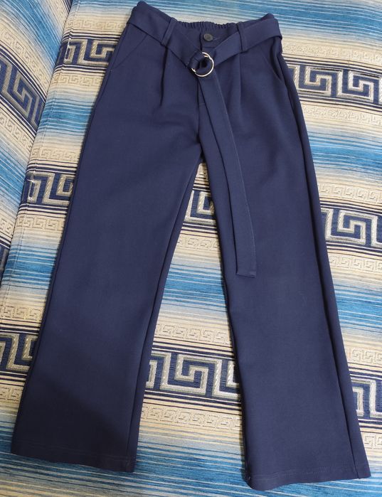 Школьные брюки синие до 10 лет на девочку
