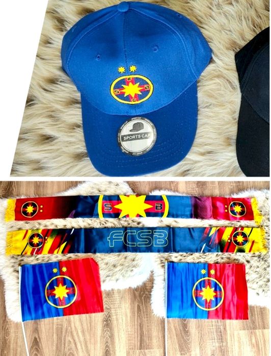 Șapcă FCSB + Eșarfă FCSB + Steag ( set FCSB)