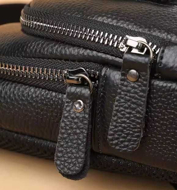 Geantă sling bărbătească din piele naturală – model sport-elegant